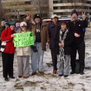 VA Greens winter 2004 protest Bush agenda