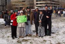 VA Greens winter 2004 protest Bush agenda